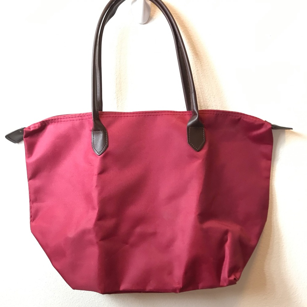Wine colored tote bag